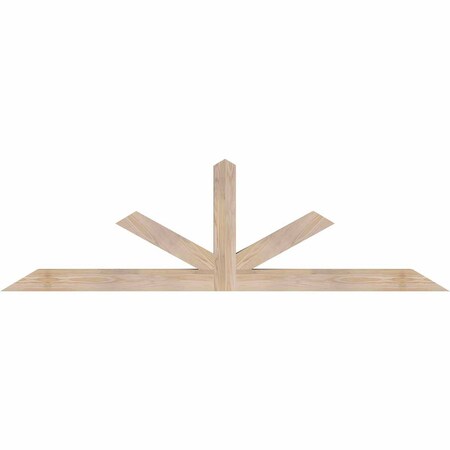 Ekena Millwork Saratoga Smooth Timber Gable Bracket, Douglas Fir, 72"W x 21"H x 3 1/2"D x 3 1/2"F, 7/12 Pitch GBW072X21X0404SAR00SDF